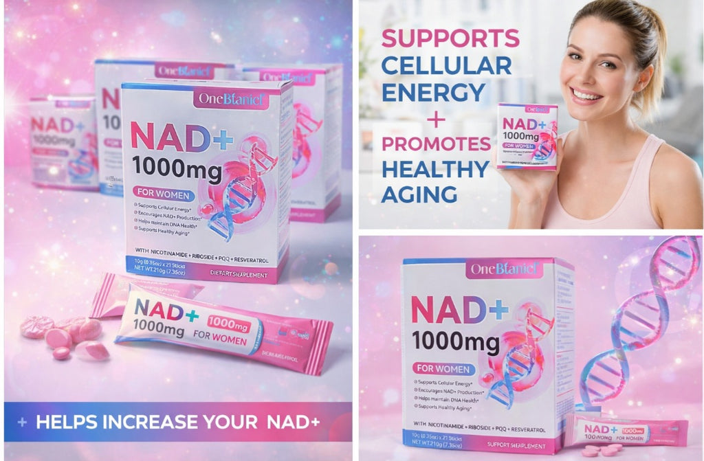 NAD+ 1000mg for Women – Cellular Energy & Healthy Aging (21 Sticks)