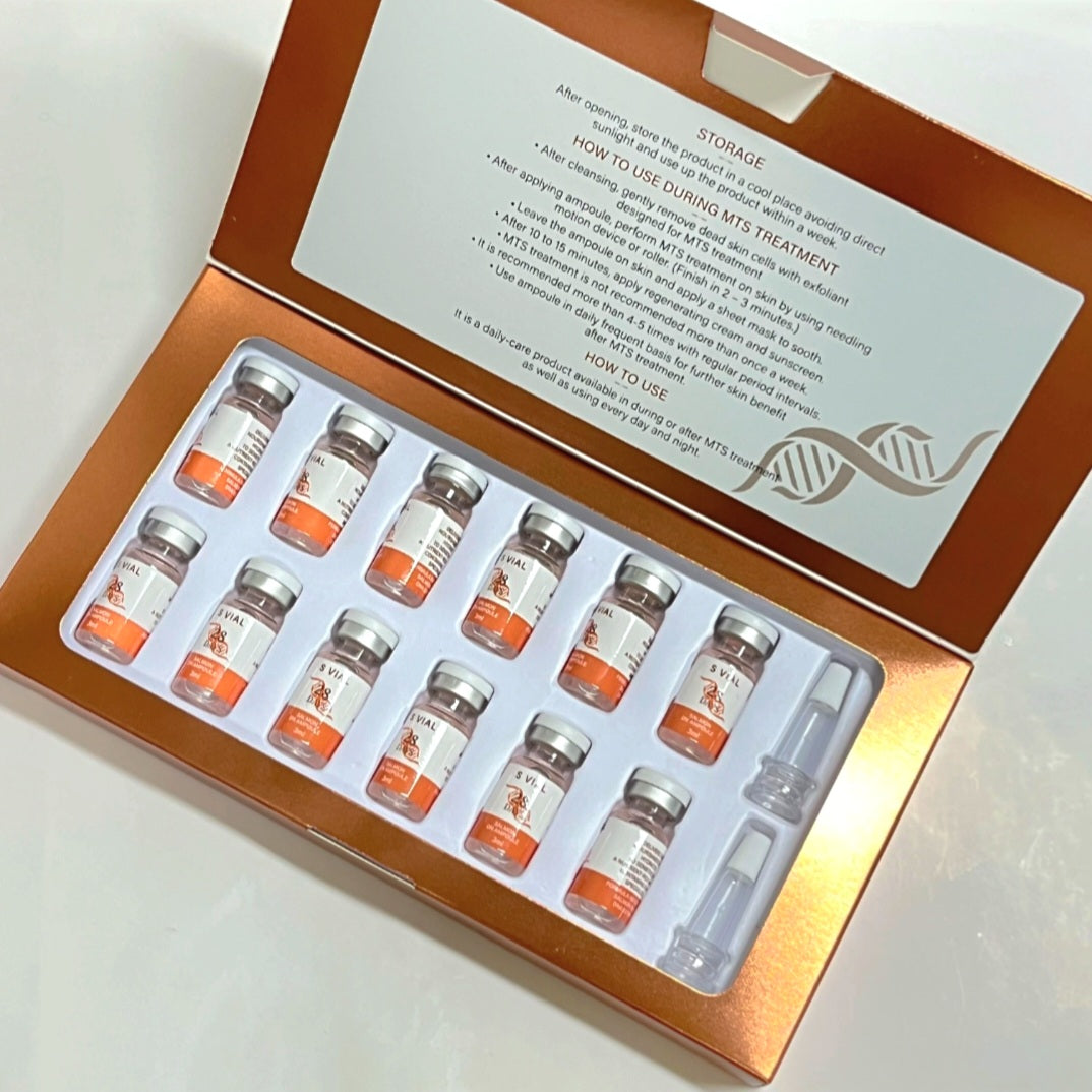Salmon DNA Intensive Moisturizing Ampoule Kit – Hydrating Anti-Aging Facial Serum – S-Vial 3ml x 12