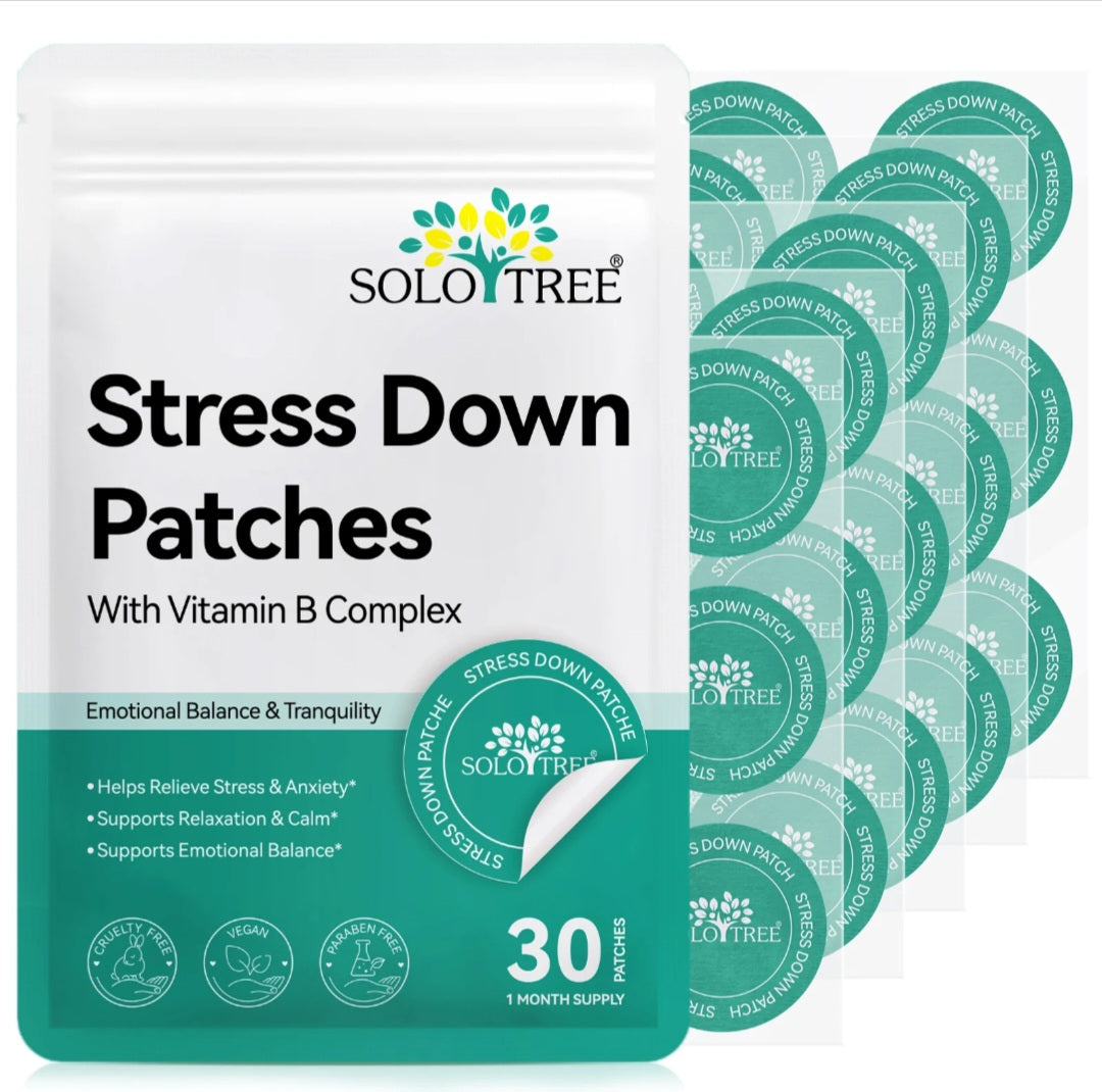 Stress Down Patches with Vitamin B Complex – Emotional Balance & Calm (30 Patches)