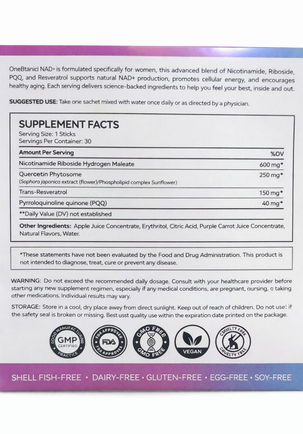 NAD+ 1000mg for Women – Cellular Energy & Healthy Aging (21 Sticks)