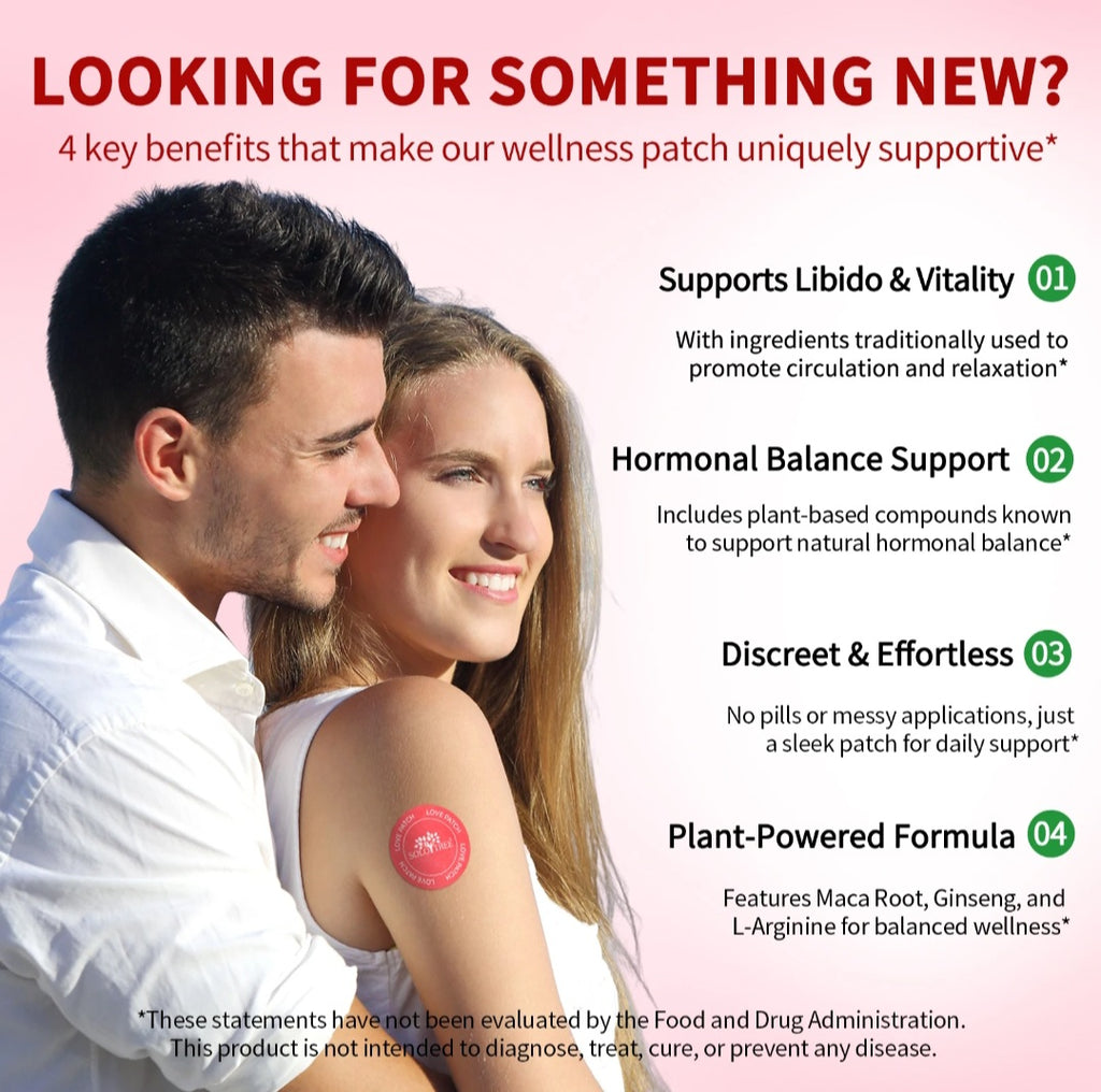 SOLOTREE Love Patches – Maca & Damiana | Energy, Desire & Vitality