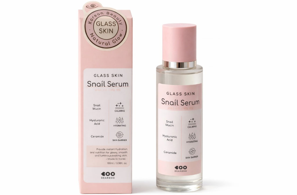 DUO Korean Glass Skin Snail Serum and Toner  Hydrating & Calming Dearboo