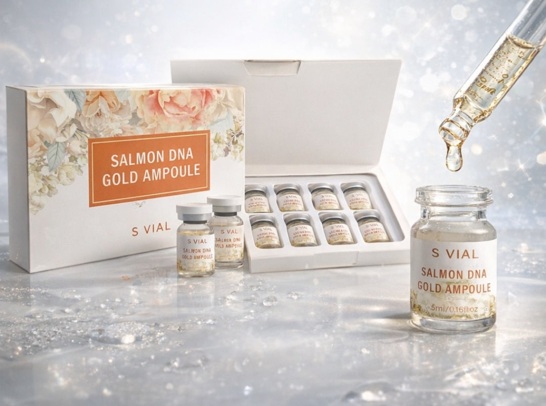 Salmon DNA Gold Ampoule – PDRN Skin Repair Serum (10 Vials)