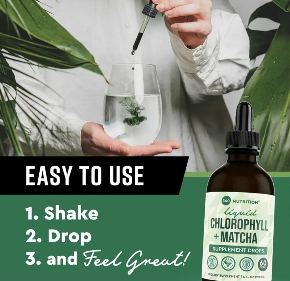 Liquid Chlorophyll + Matcha Drops – Natural Detox & Energy Support