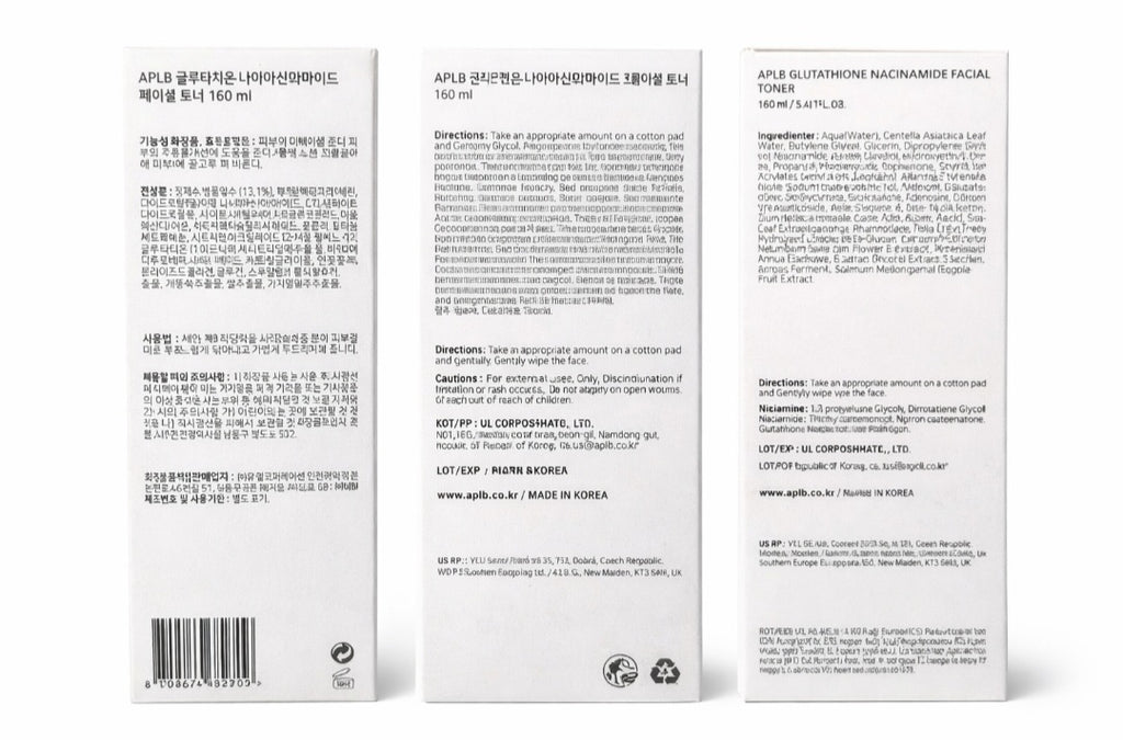 APLB Glutathione & Niacinamide Facial Toner | Korean Skincare | 160ml
