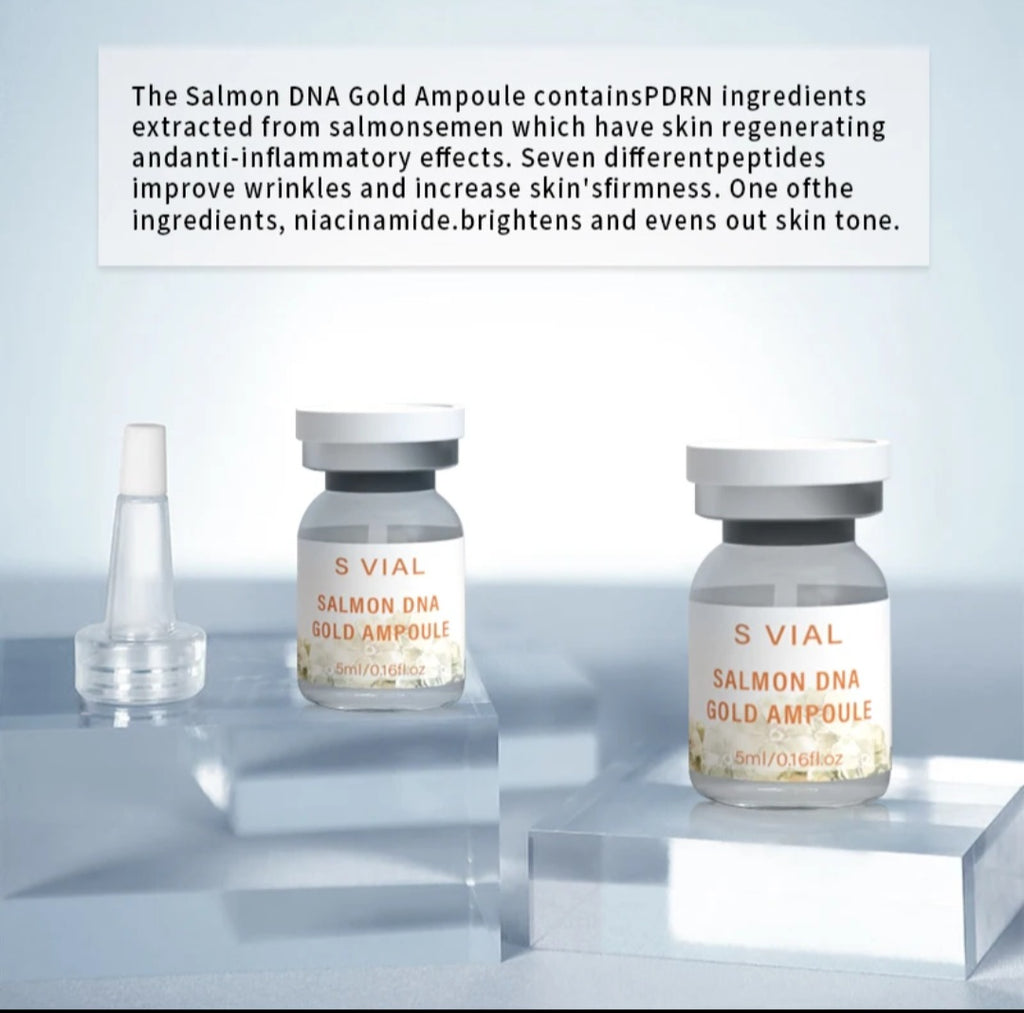 Salmon DNA Gold Ampoule – PDRN Skin Repair Serum (10 Vials)